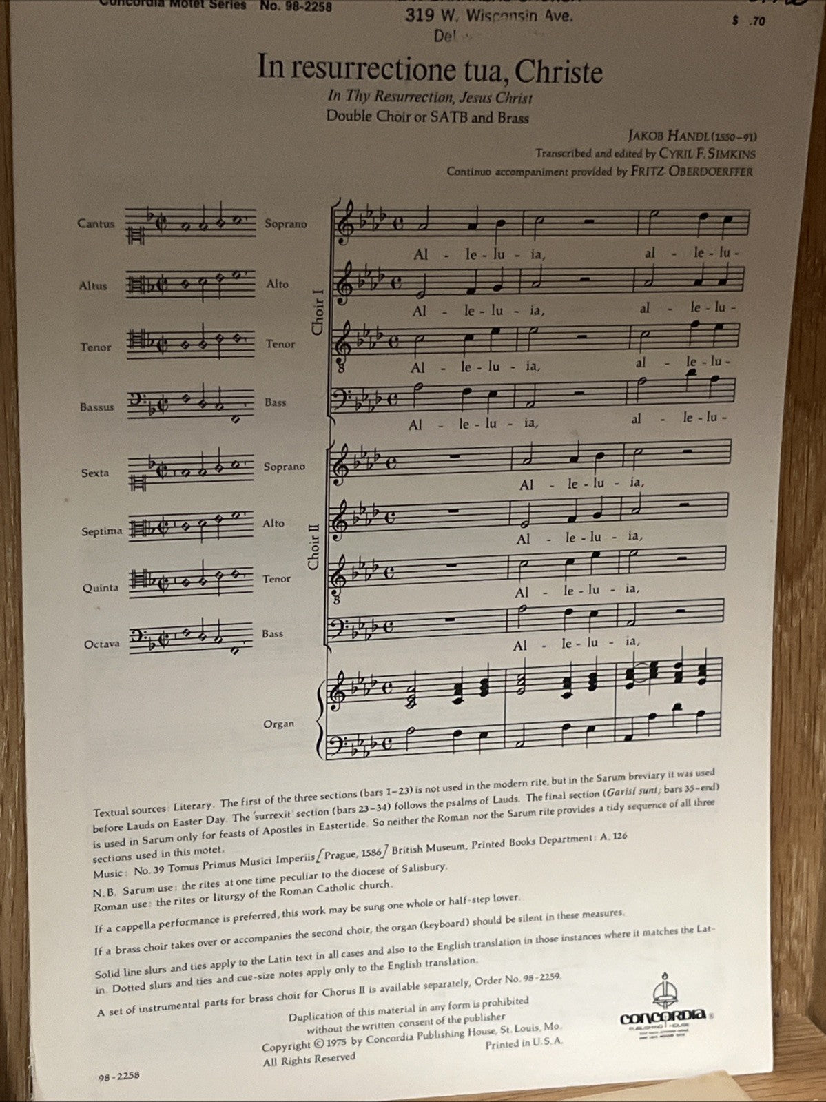 Lot of 6 Vintage Mixed Voices Sacred Choral Chorus Series Music Song Sheets