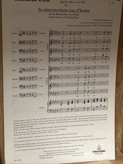 Lot of 6 Vintage Mixed Voices Sacred Choral Chorus Series Music Song Sheets