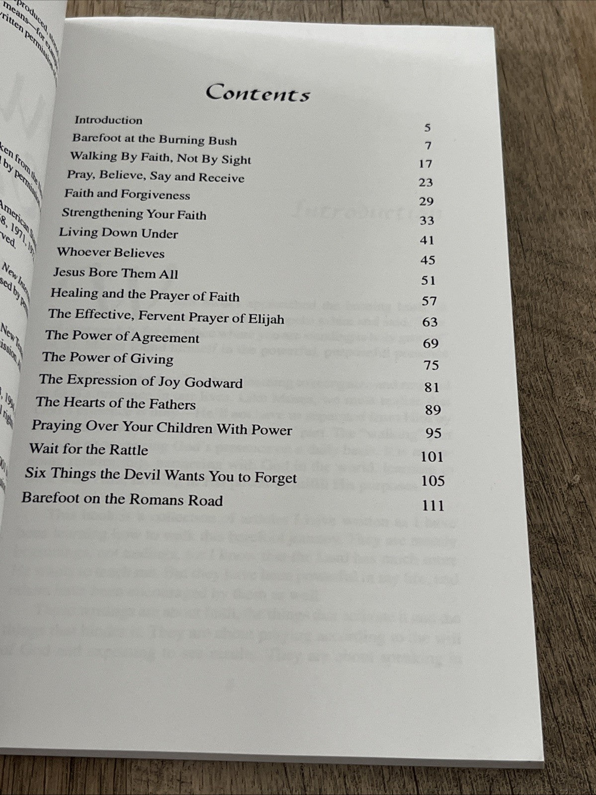 Walking Barefoot: Living in Prayer, Faith and the Power of God Jeff Doles 2002