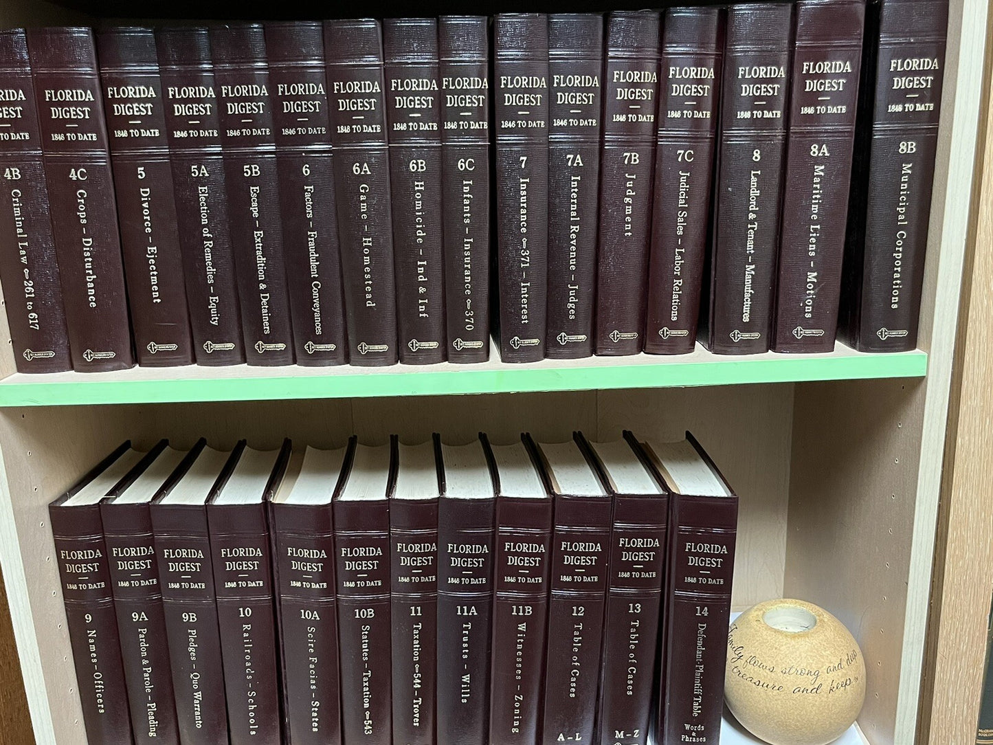 Florida law books used lot of 30 volumes