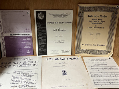 Lot of 6 Classic Music Sheet , Praise His Holy Name, Chappell’s Famous Melody..