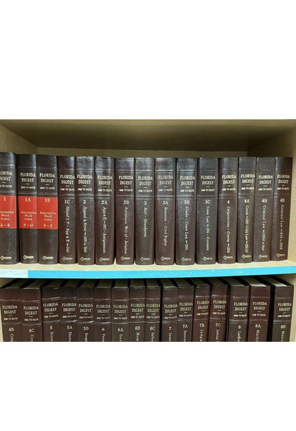 20 Lot Decorative law books; Library Space Office Decoration ;Florida Digest