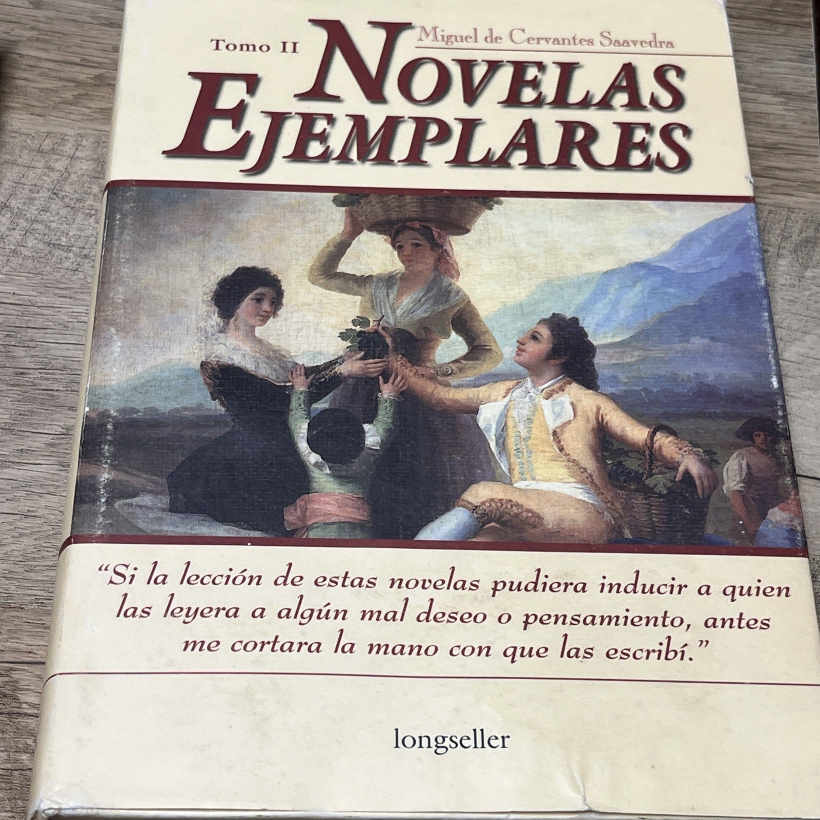 Novelas Ejemplares Hardcover Miguel de Cervantes Tomo 1 y 2  (7 y 8 ) 2001