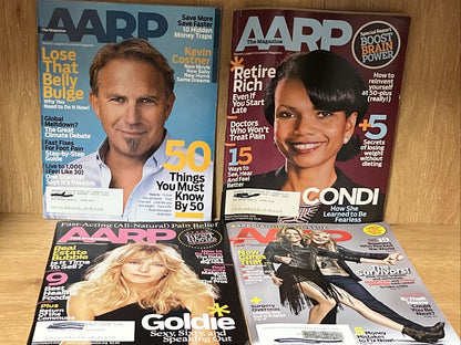Lot of 4   AARP Magazine Back Issues 2005-2007 /Mar/Apr/July/Agust/Sept/Oct/Nov
