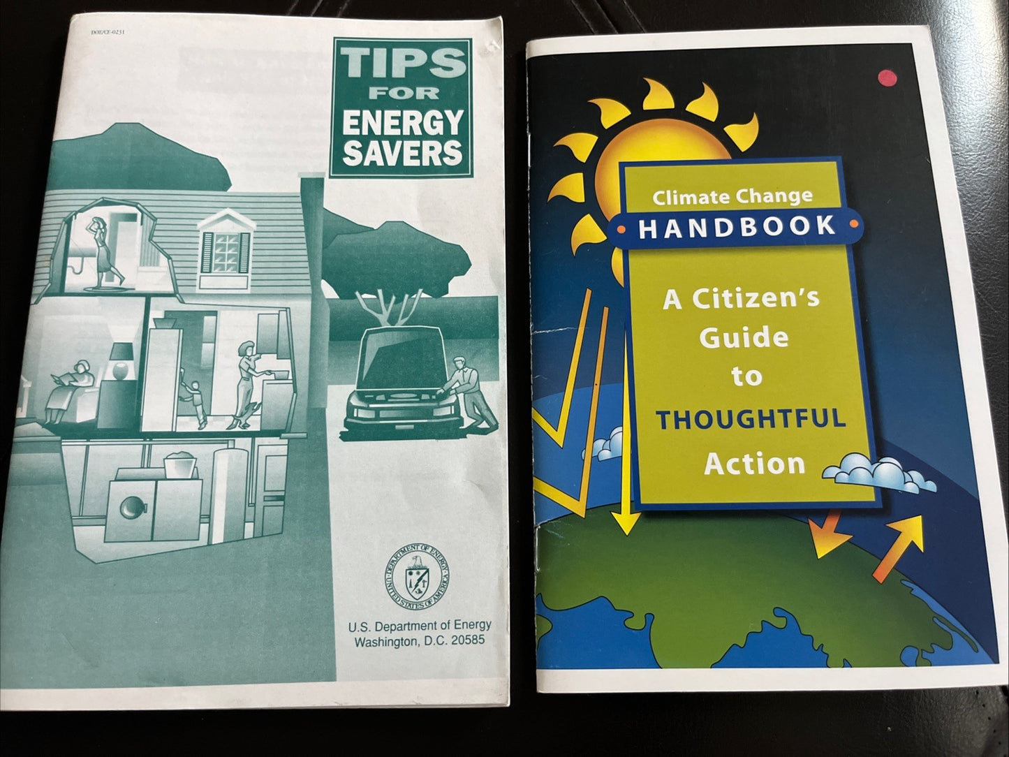 Lot of 2 Climate Change HANDBOOK : A Citizen's Guide.. & Tips For Energy Savers