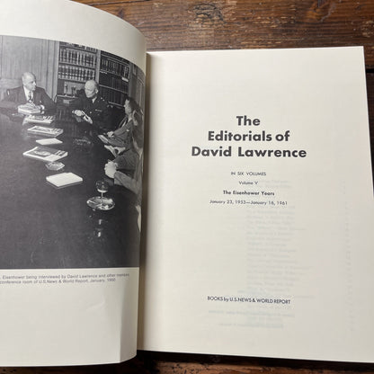 1970 The Editorials of David Lawrence, 4 Volume Set