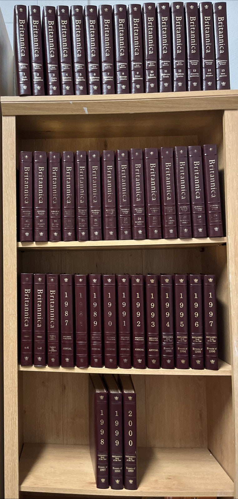 Encyclopedia Britannica 15th ANNIVERSARY Ed Sets 47 pc Guide| Annual|Events 1987