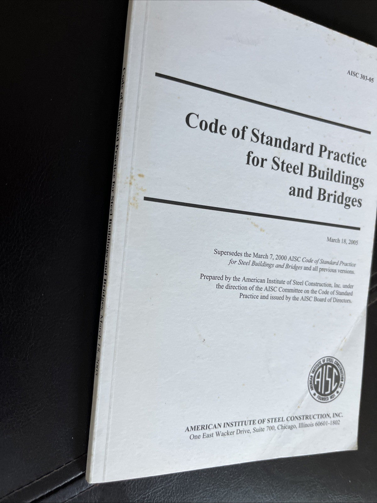 CODE OF STANDARD PRACTICE FOR STRUCTURAL STEEL BUILDINGS AND BRIDGES AISC 303-05