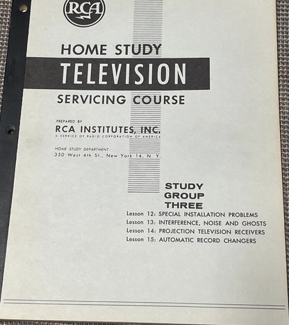 RCA Home Study Television Servicing Course 1951