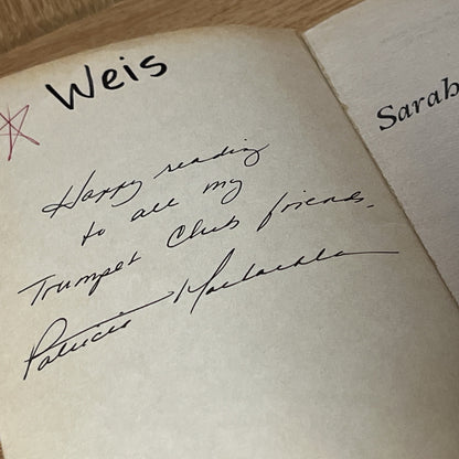 Sarah Plain and Tall INSCRIBED & SIGNED Patricia MacLachlan Newbery Medal Winner
