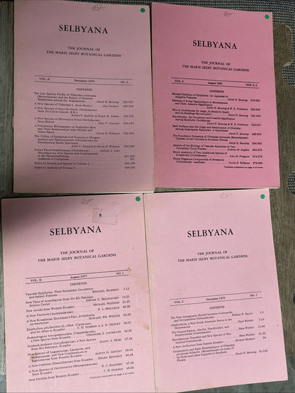 Marie Selby Botanical Gardens SELBYANA Lot of 11  The Journal  ( 1970s/80s)