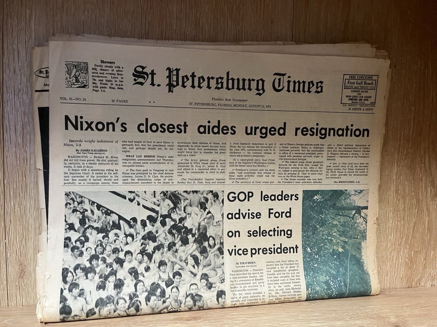 LOT OF 6 1974 WATER GATE SCANDALS NIXON RESIGNED, , FORD BECOMES PRESIDENT