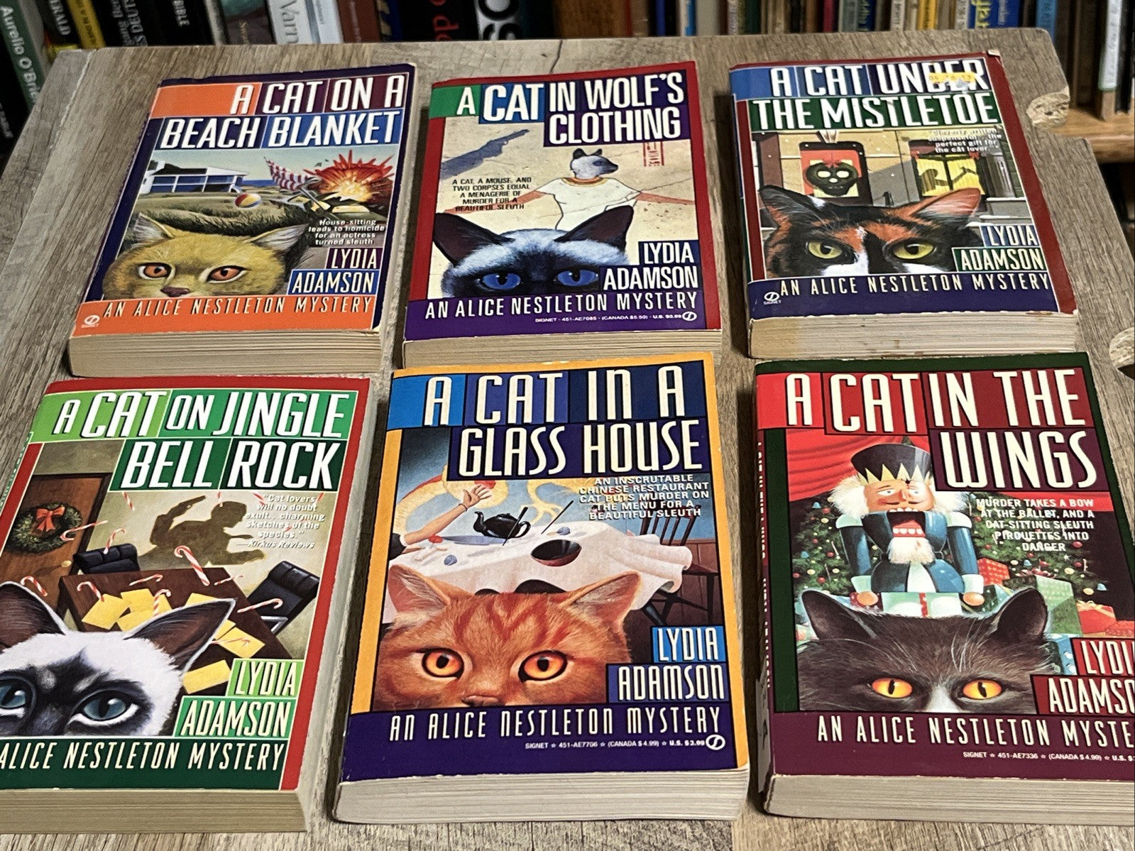 Lydia Adamson Book Lot Cat Mystery Alice Nestleton Lot of 6 Paperback