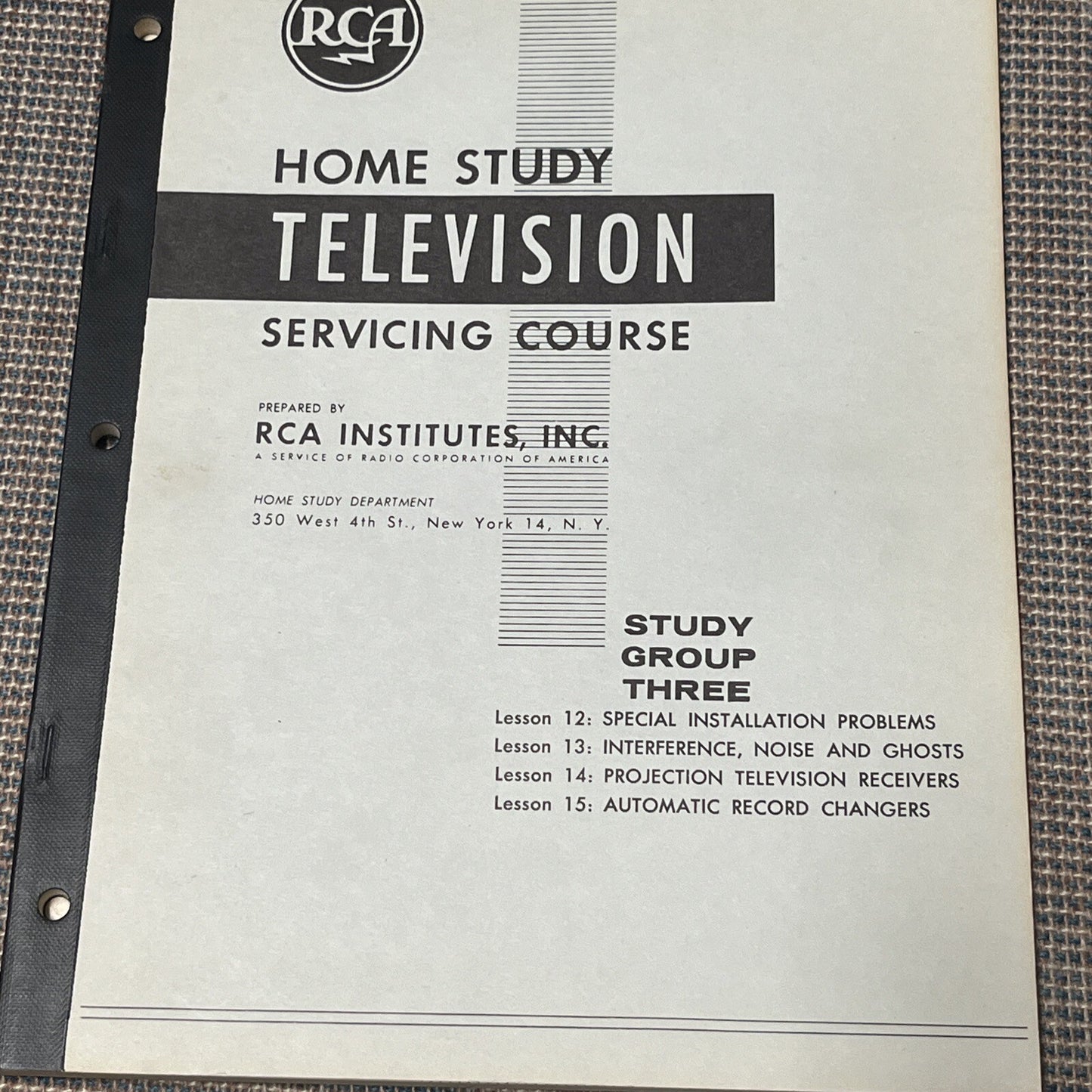 RCA Home Study Television Servicing Course, Study Group 3, Unit 9, Unit 6