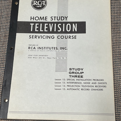 RCA Home Study Television Servicing Course, Study Group 3, Unit 9, Unit 6
