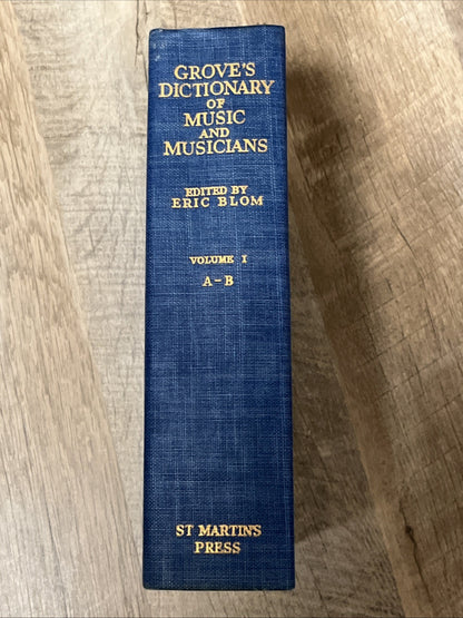 Grove Dictionary of Music and Musicians 5th Ed Complete Set Vol 1 - 10 (A — Z)