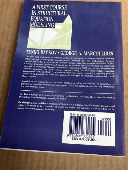 A First Course In Structural Equation Modeling 1st Edition by Tenko Raykov