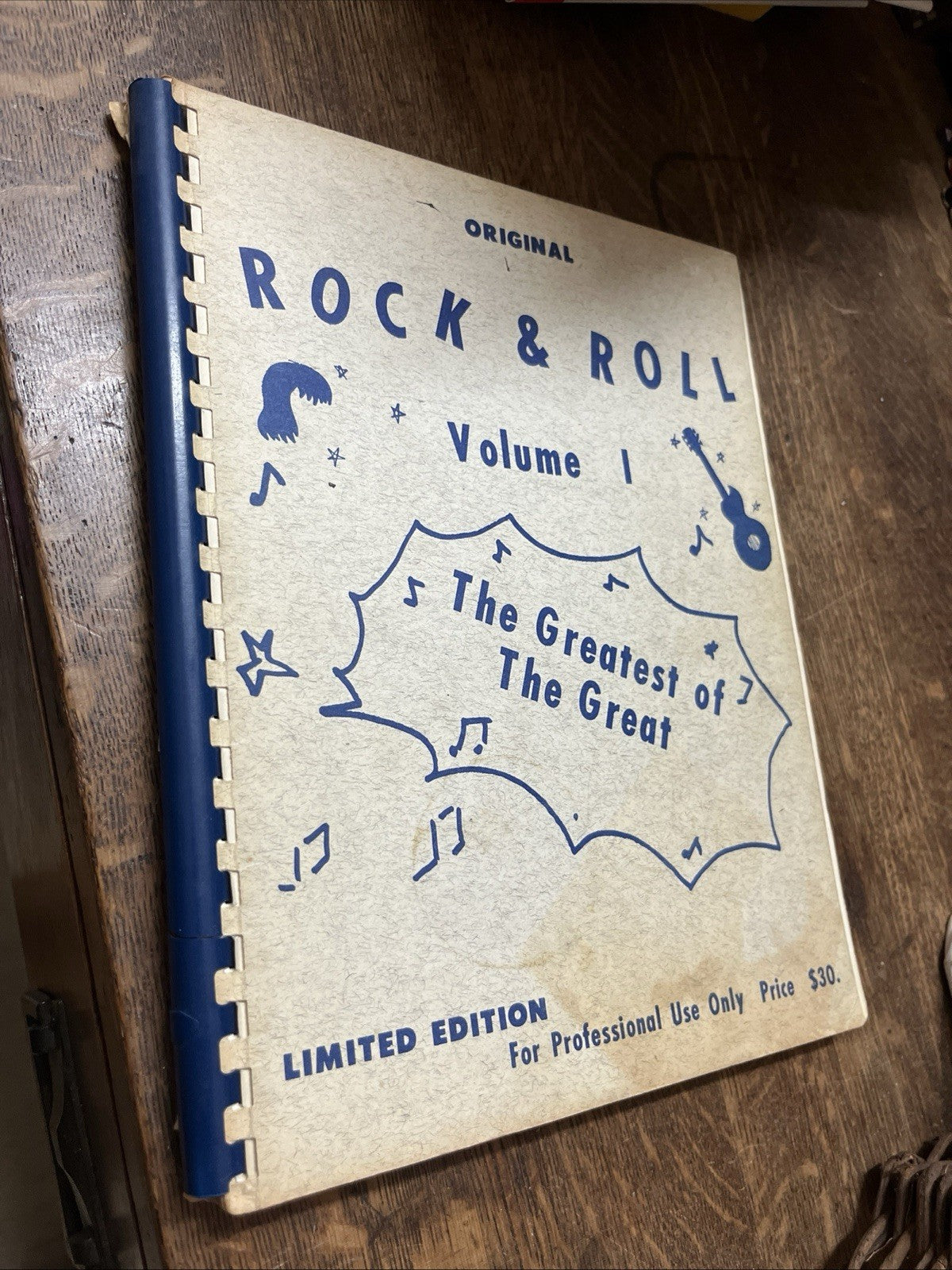 ROCK & ROLL THE GREATS VOL#1 SHEET MUSIC CATALOG USED. LIMITED EDITION