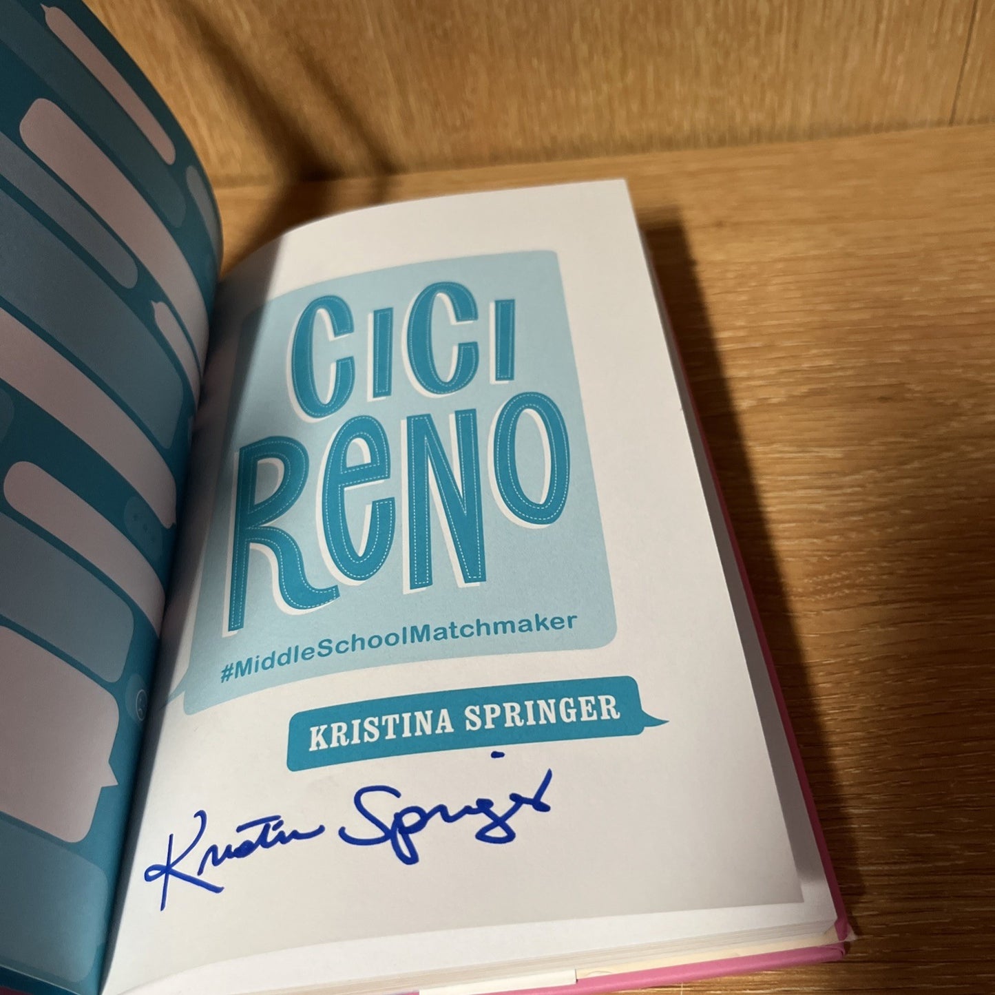 CICI RENO: #MIDDLESCHOOLMATCHMAKER (YOGA GIRLS) Kristina Springer - SIGNED COPY