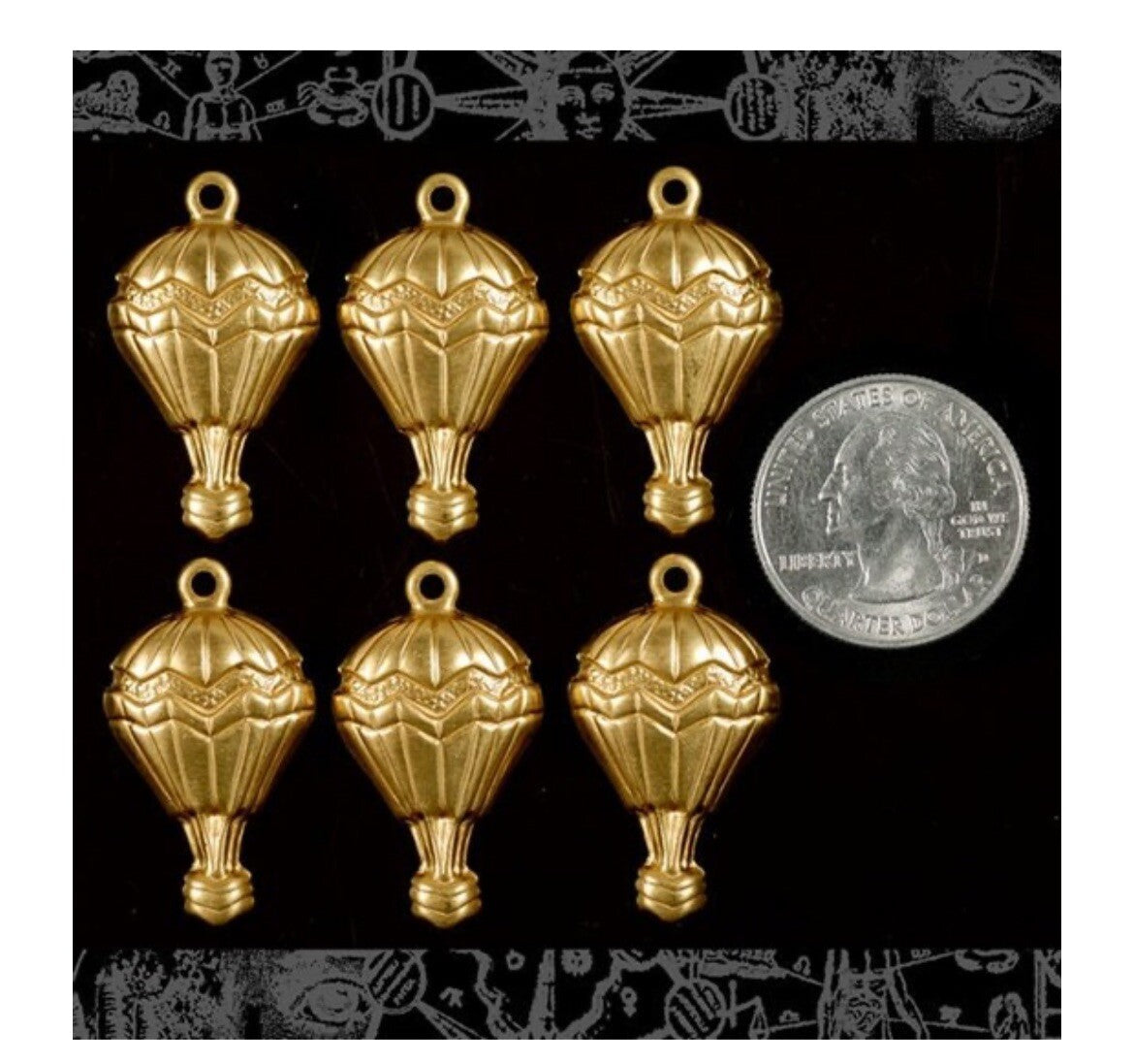 60Pcs Hot Air Balloon Charms DIY Jewelry Making Pendant Fit Necklace Bracelets