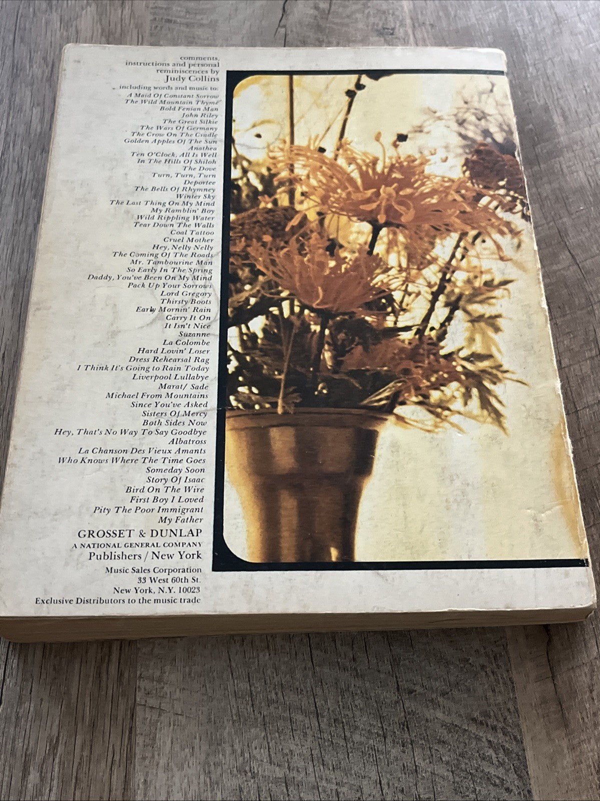 The Judy Collins Songbook 1970 Sheet Music Autobiography Tour Stories 3rd Print