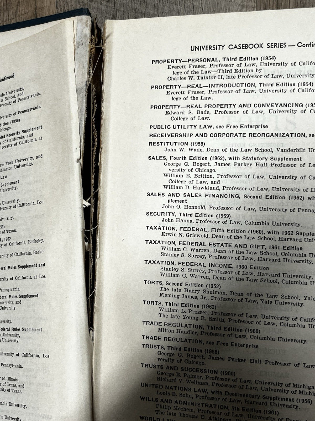 Cases & Materials On Torts, Cases On Federal Taxation, Pleading & Procedure SF