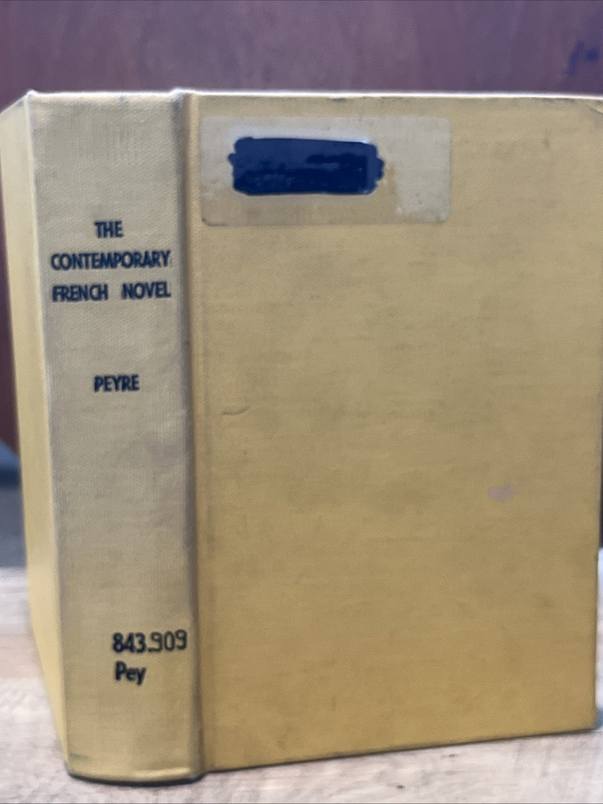 The Contemporary French Novel (Henri Peyre - 1955) HC/no DJ