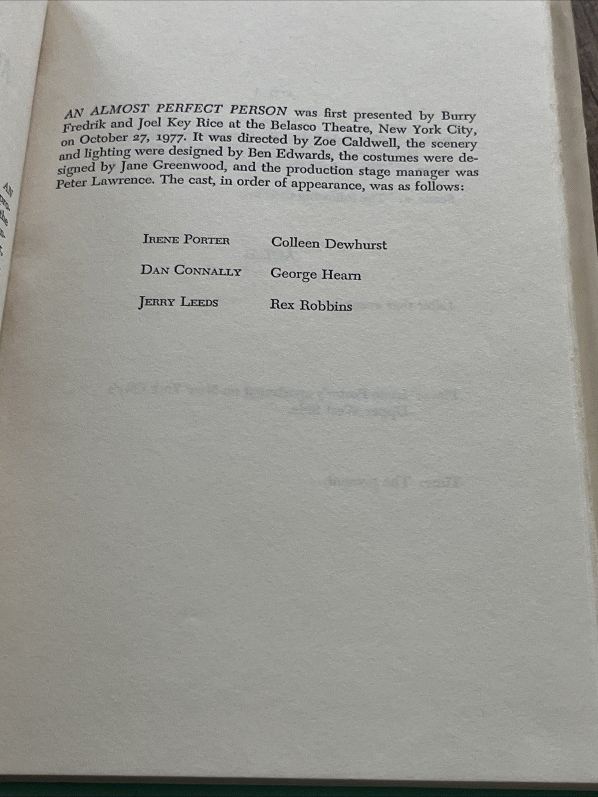 Judith Ross AN ALMOST PERFECT PERSON  Book Club Edition