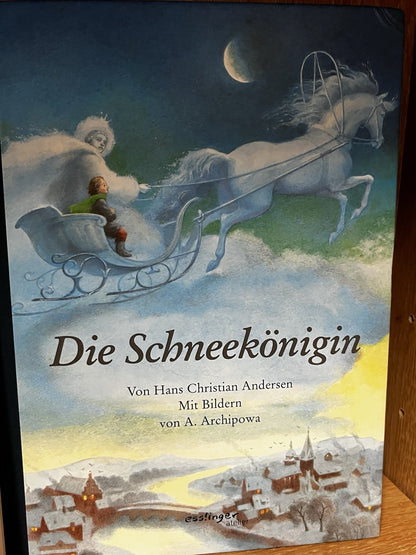 Lot of 3 German Children Books Die Schneekonigin,Sprachspiele,Pappkarton Ukulele