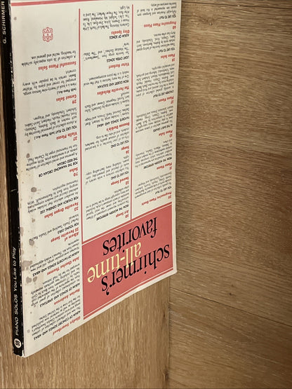 Vintage 59 Piano Songs You Like to Play G Schirmer New York/London EUC ( 1939 )