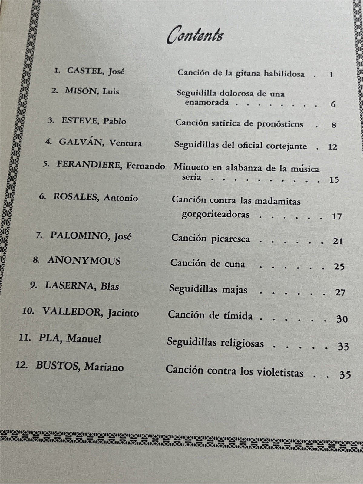 Spanish Songs of 18th Century ( Tonadillaa Escenicas) For Voice & Piano ESP/ EN