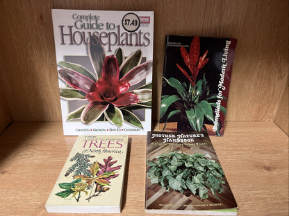 Lot of 4 Books on Indoor Gardening & House Plants The Herb Book, Trees Identity