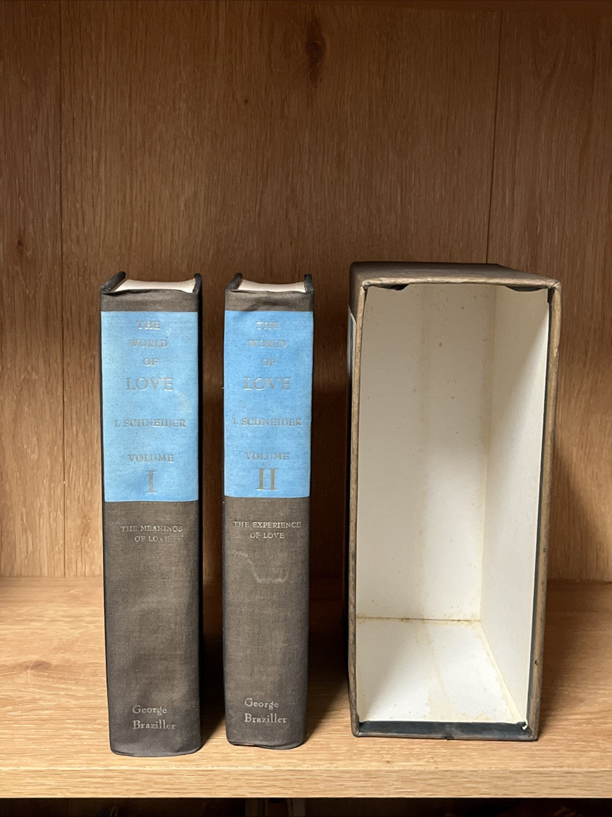 1st Printing The World of Love Vol 1 - 2 By ISIDOR SCHNEIDER 2 Vol Set Slipcase