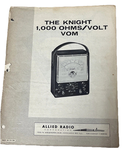 The knight 1,000 OHMS/Volt Vom By Allied Radio 
