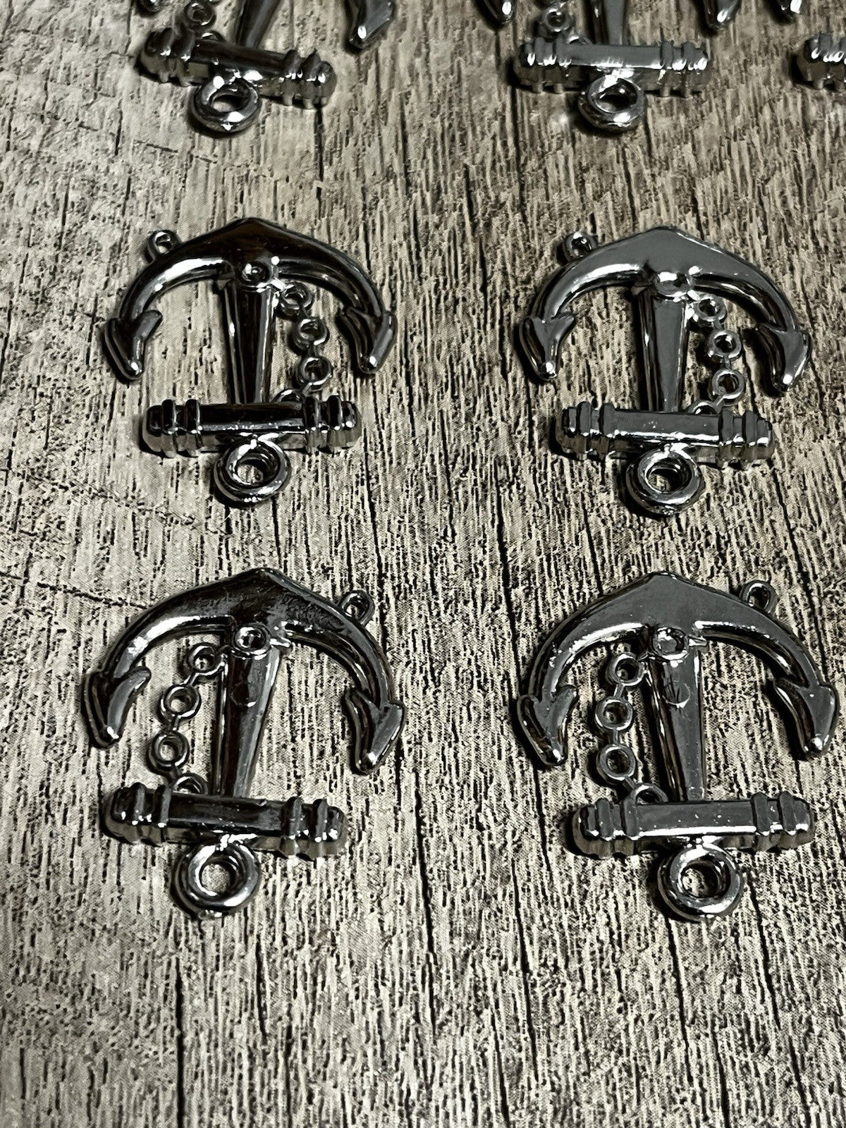 Silver Anchor Charms Lot of 49 Pc , 27x24mm - US Seller