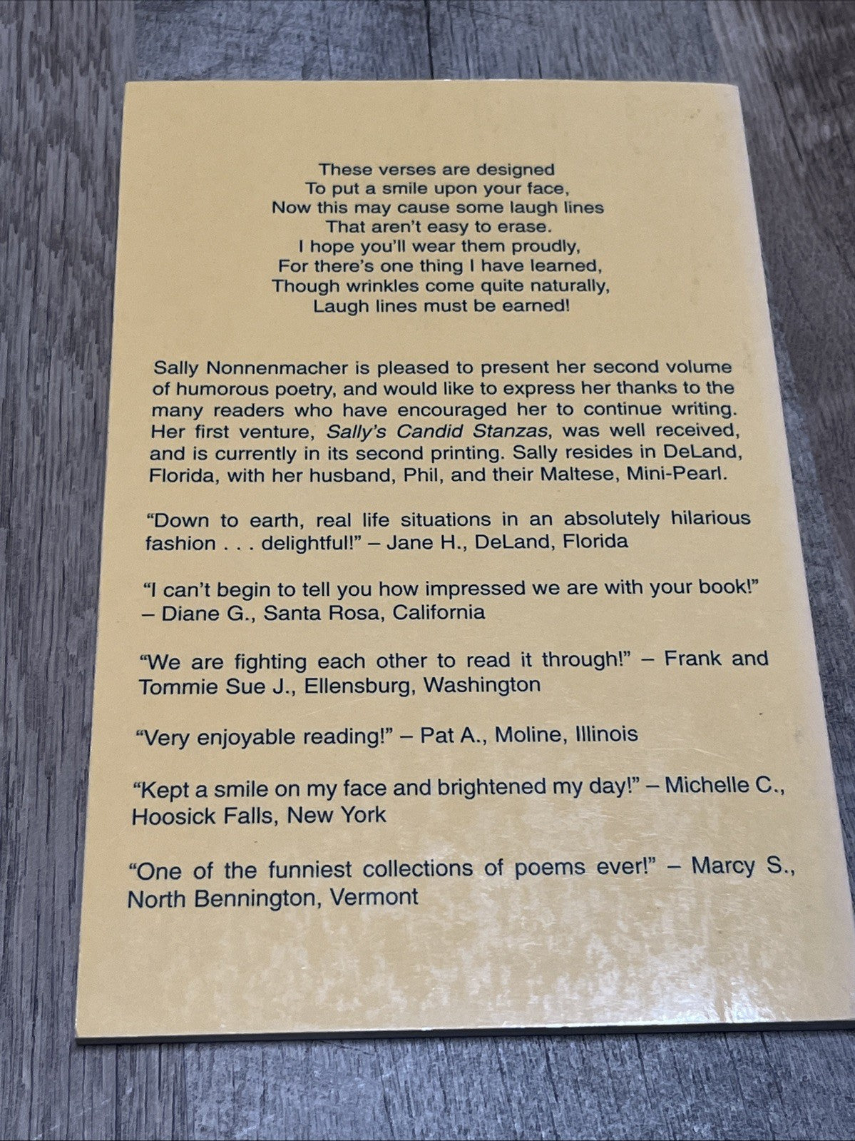 Sally’s Laugh Lines by Sally Nonnenmacher First Printing 2002 SIGNED COPY