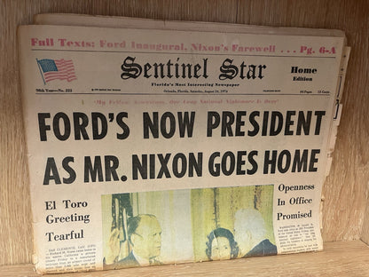 LOT OF 6 1974 WATER GATE SCANDALS NIXON RESIGNED, , FORD BECOMES PRESIDENT