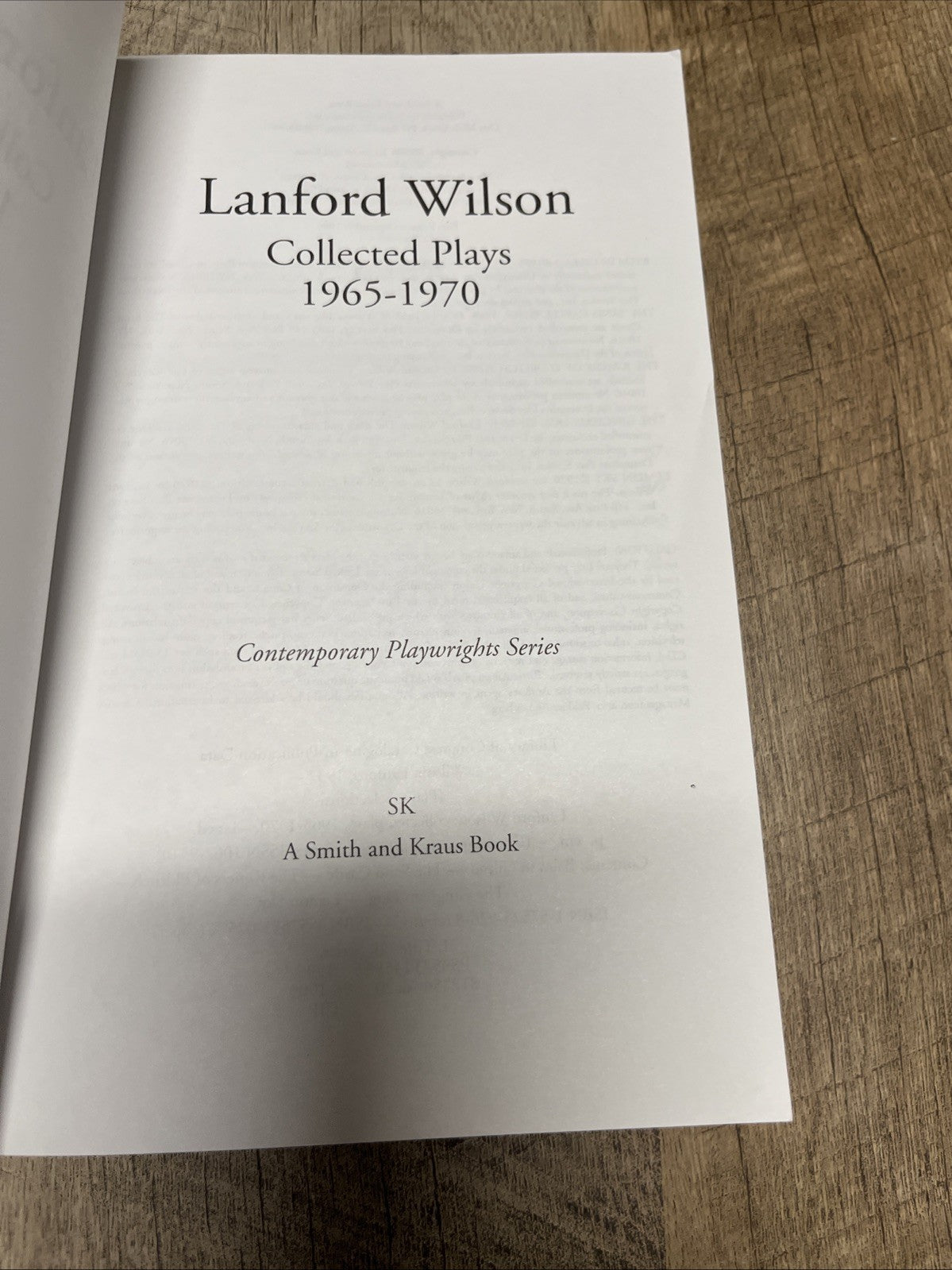 Langford Wilson Collected Works Volume 1 - 3 The Talley Trilogy