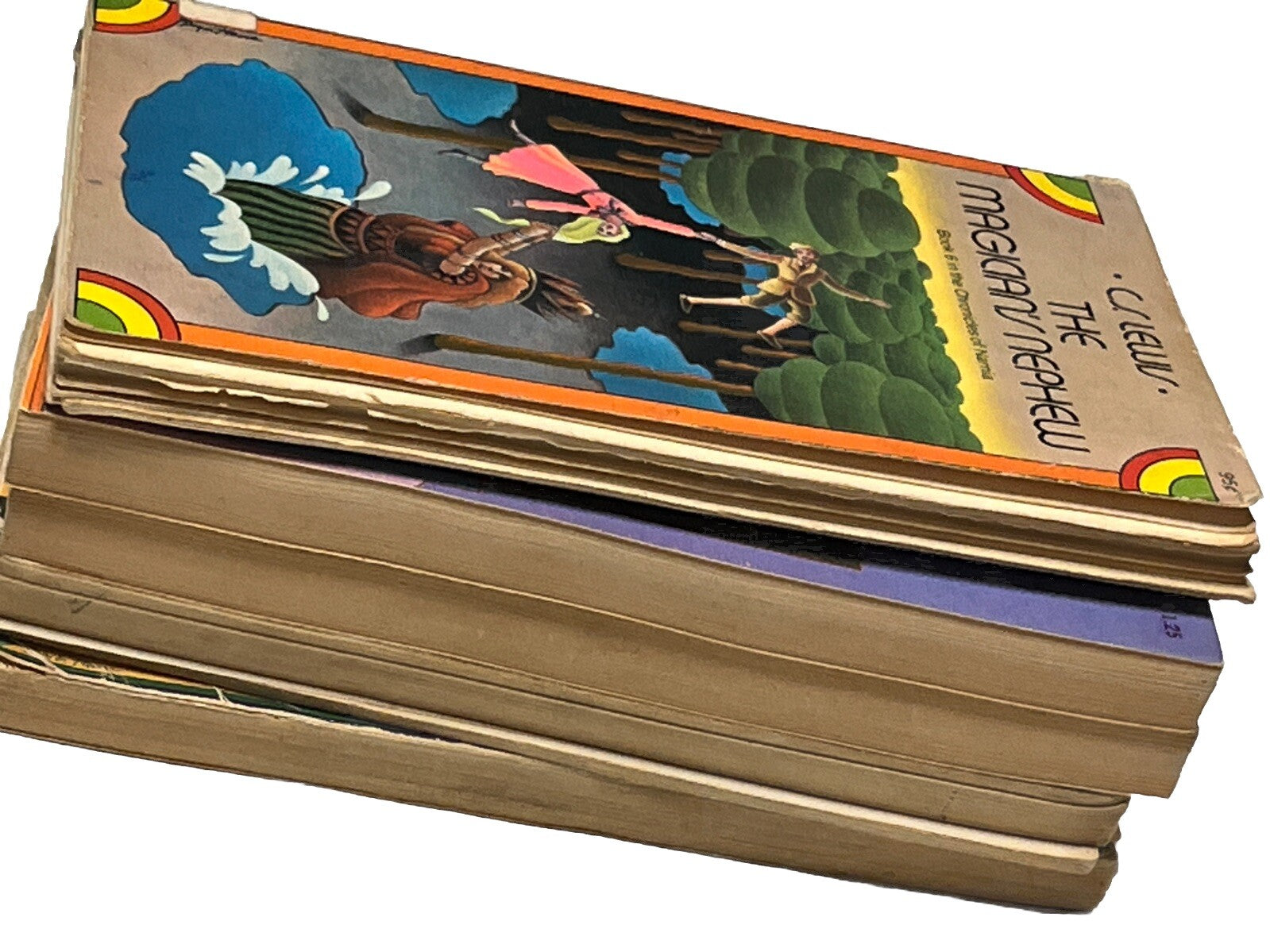 C. S. Lewis The Chronicles Of Narnia  Book  1, 2, 3, 5, & 6 Collier Books 1970s