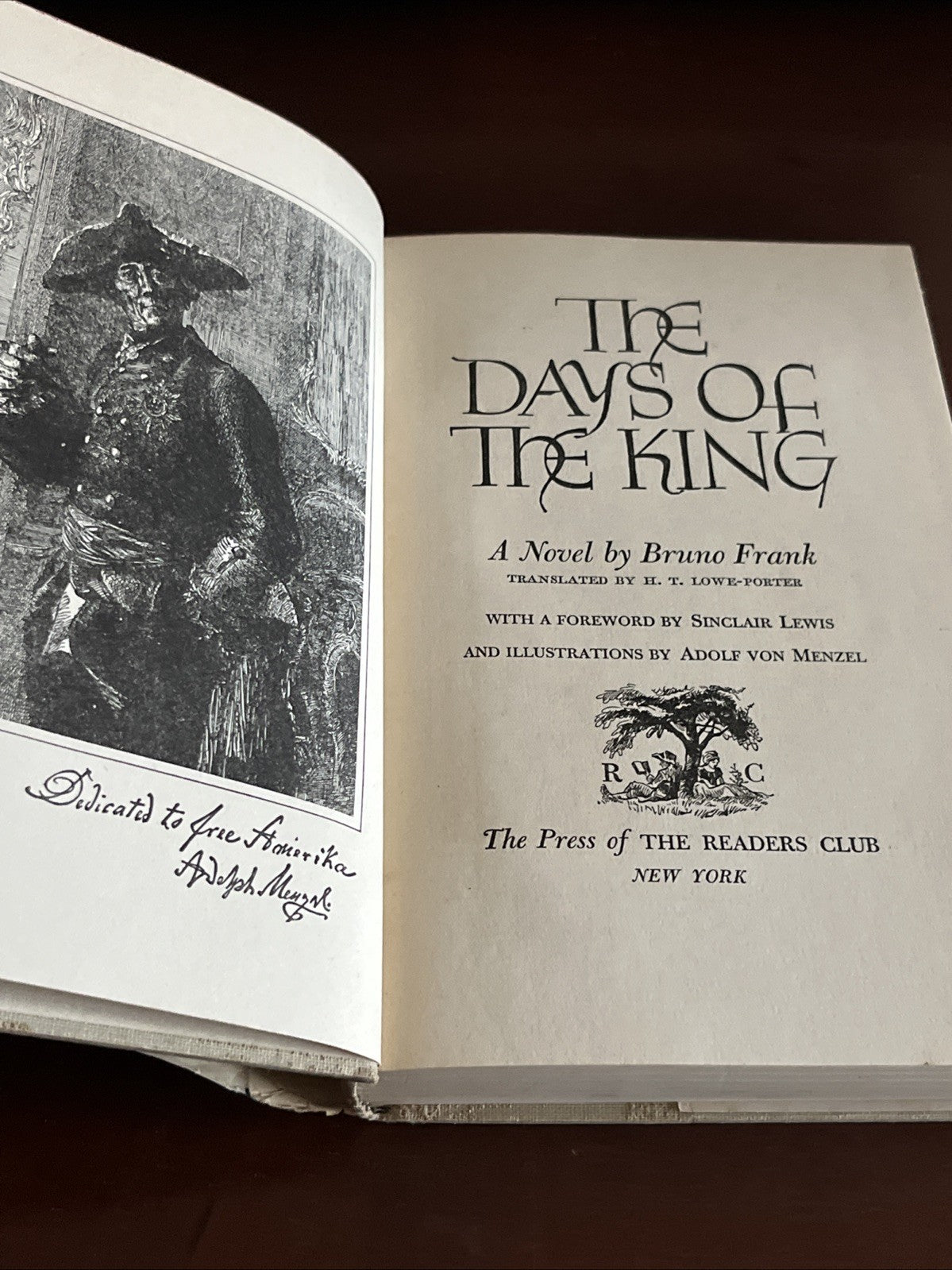 THE DAYS OF THE KING Hardcover by BRUNO FRANK 1942