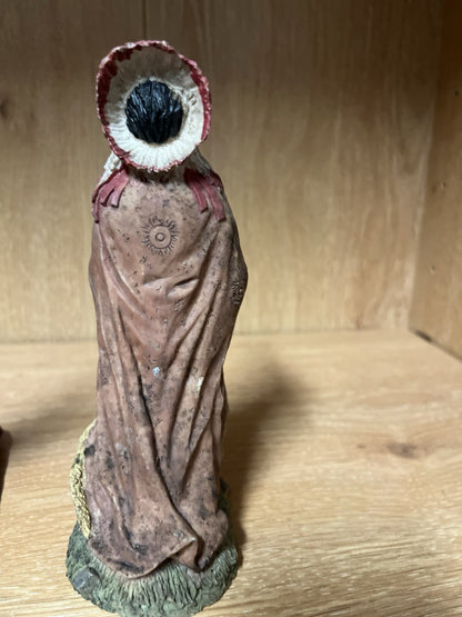 Native American India Family Figurine Details Decoration,hand paint 3 In Lot