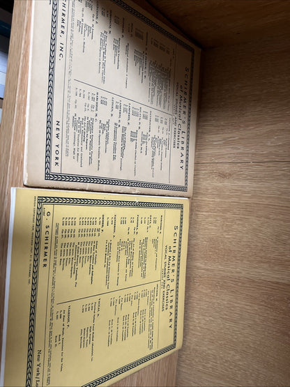 Lot of 2 Schirmer's Library of Musical Classics Sheet Music Concone $ Vaccai