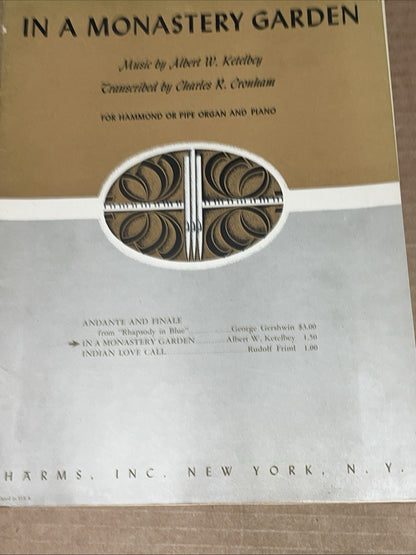 In a Monastery Garden Music by Albert W. Ketelbey VTG Sheet Music