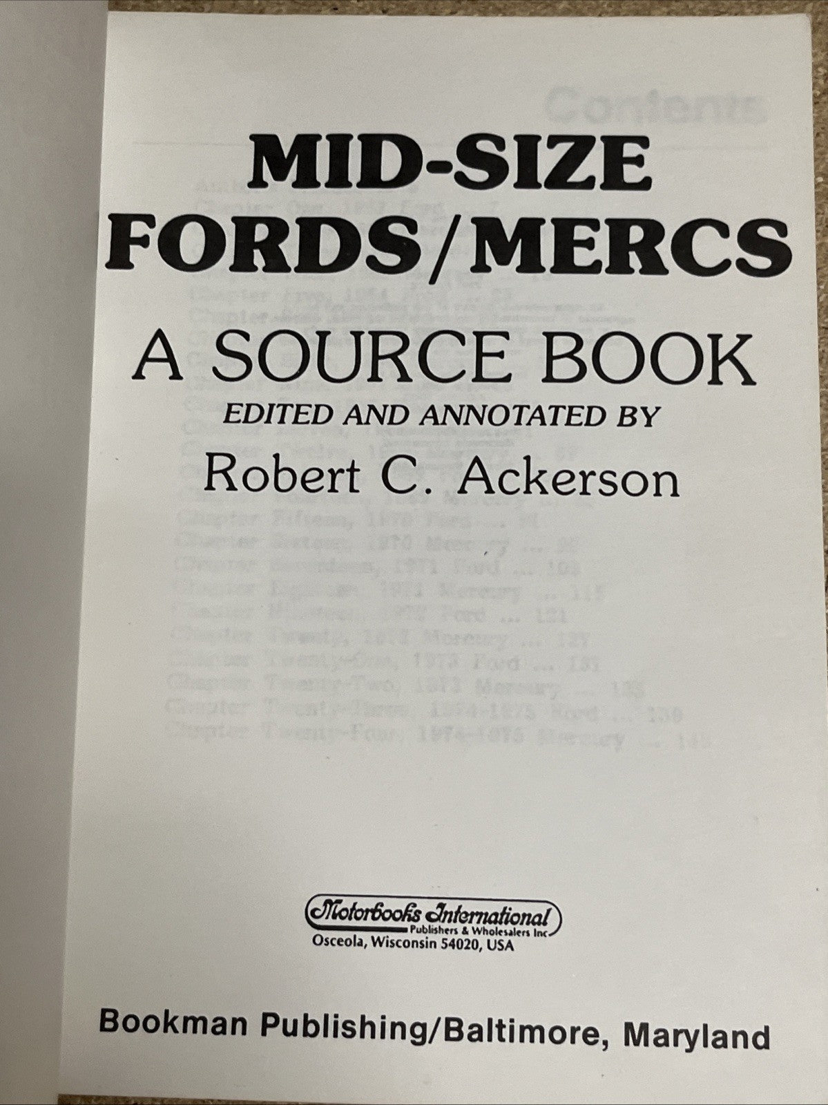 Sports Pub: Mid-Size Fords/Mercs 1962 -1975- Robert C. Ackerson-Photos-ads-te...