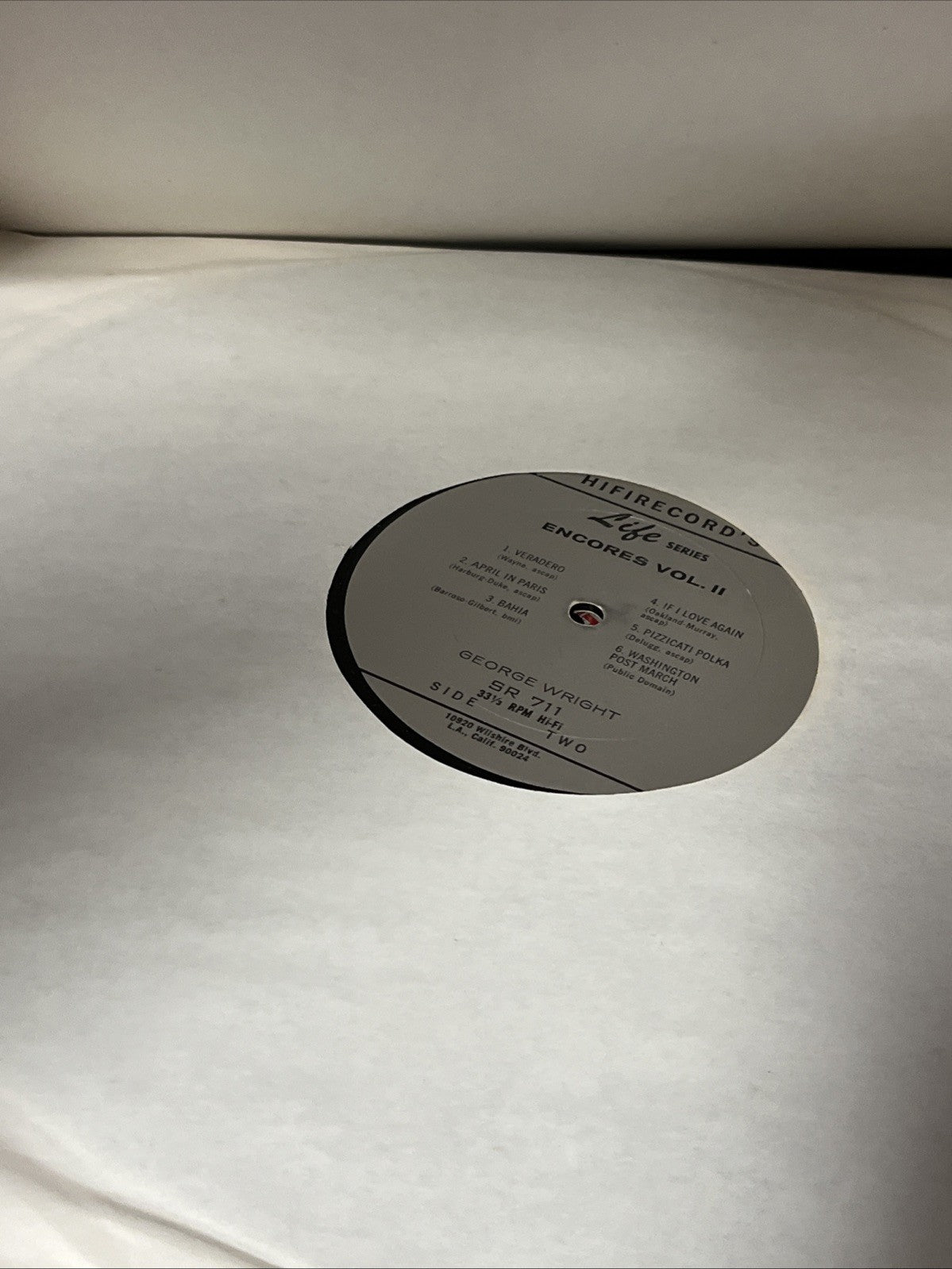 Organ Spectacular in Stereo George Wright Vinyl