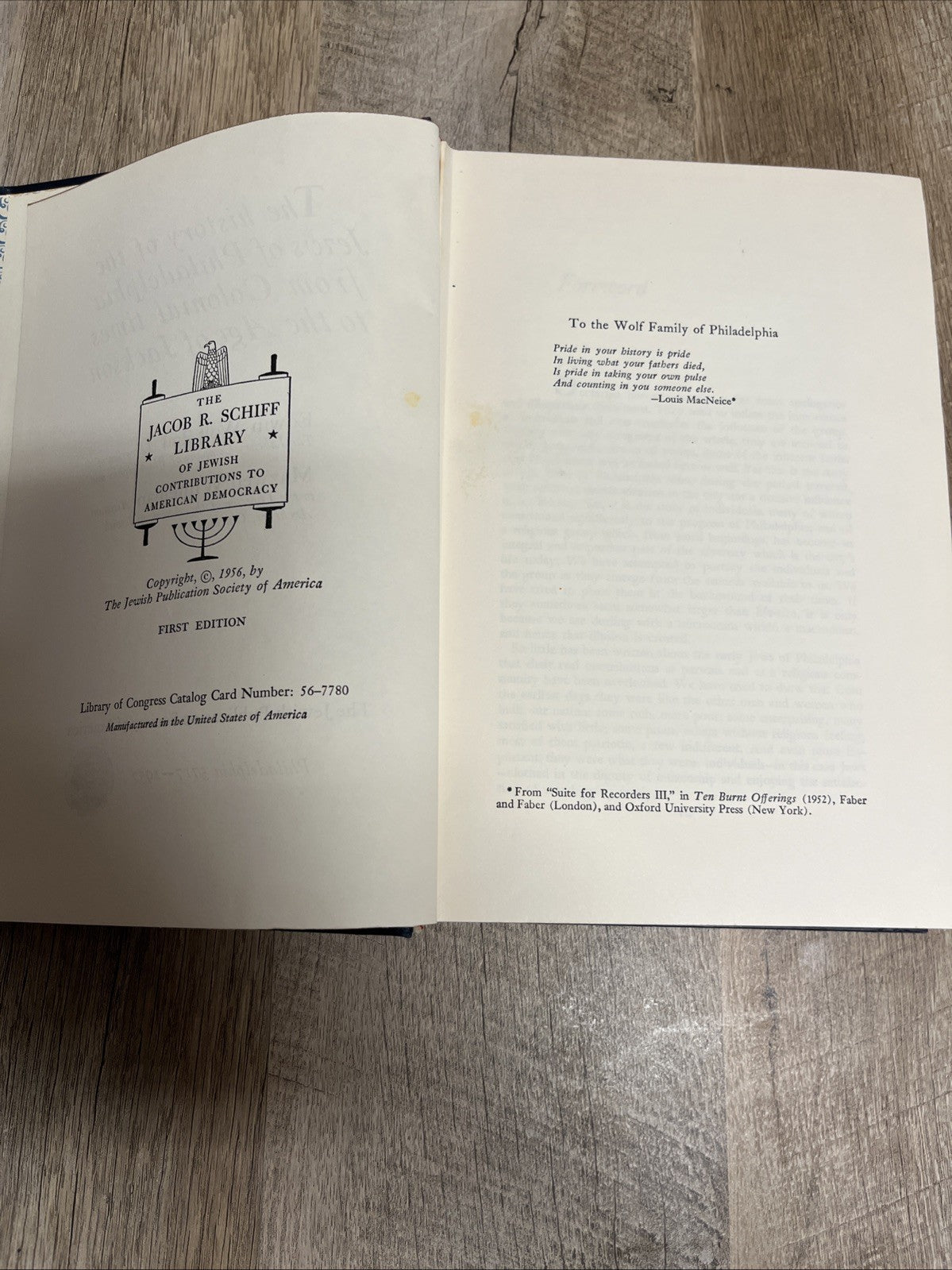 The HISTORY OF THE JEWS OF PHILADELPHIA: FROM COLONIAL TIMES 1st Edwin & Maxwell
