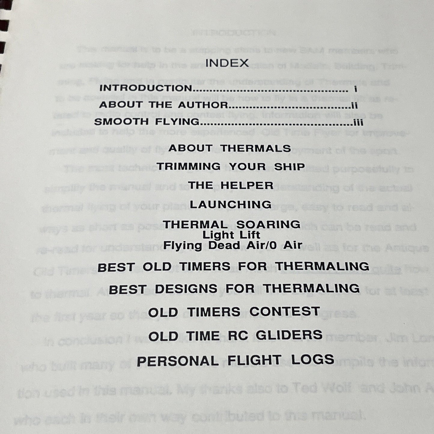 A Manual How to Thermal Old Time Models Tom Williams (1970)