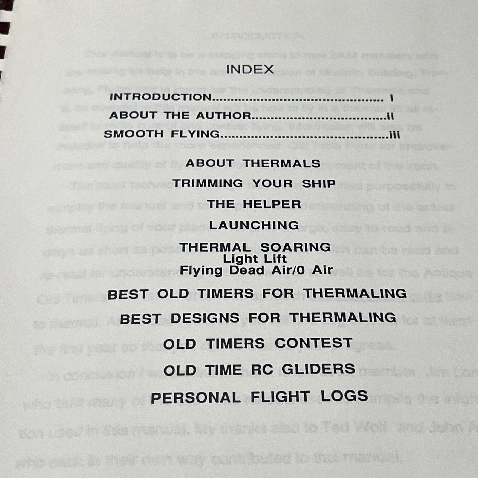 A Manual How to Thermal Old Time Models Tom Williams (1970)