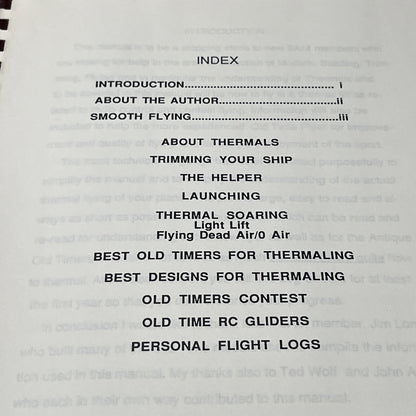 A Manual How to Thermal Old Time Models Tom Williams (1970)