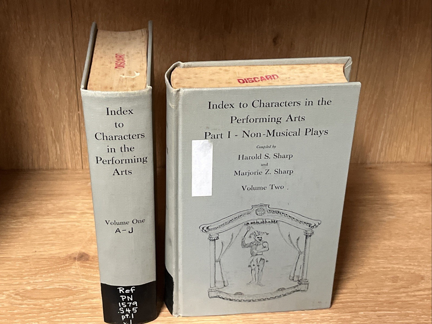 Index to Characters in the Performing Arts Vol 1 - 2 HAROLD S sharp, MARJORIE Z